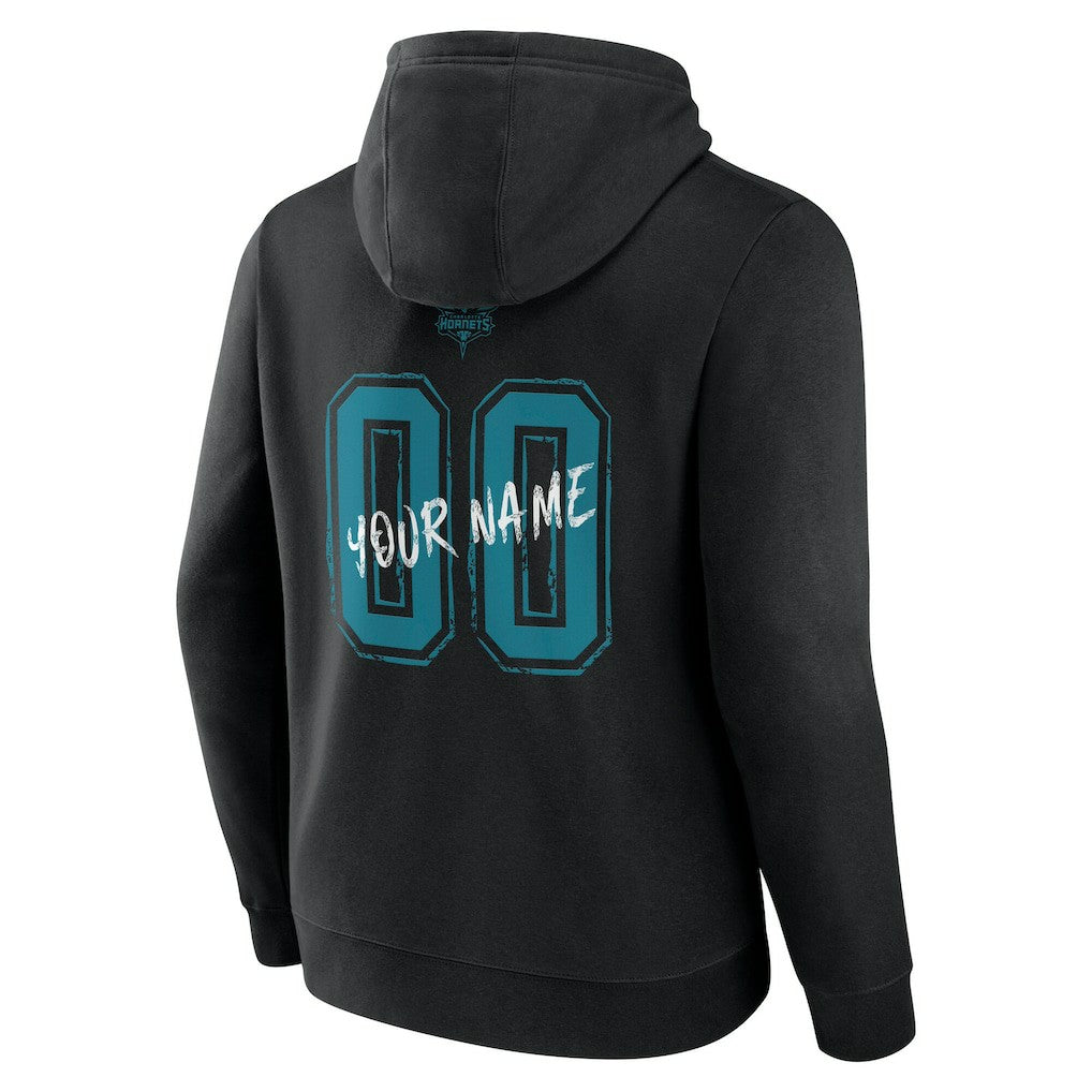 Charlotte Hornets Hustle Custom Pullover Hoodie Black