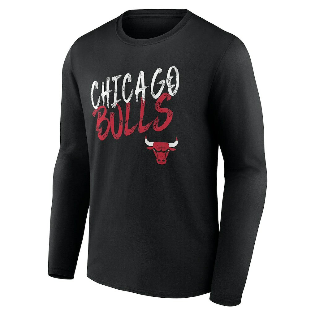 Chicago Bulls Hustle Custom Long Sleeve T-Shirt Black