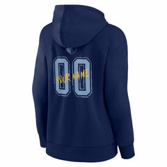 Memphis Grizzlies Women's Hustle Custom Pullover Hoodie Navy