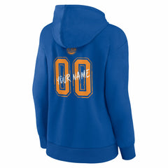 New York Knicks Women's Hustle Custom Pullover Hoodie Blue