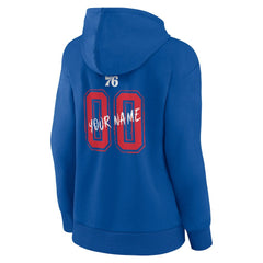 Philadelphia 76ers Women's Hustle Custom Pullover Hoodie Royal