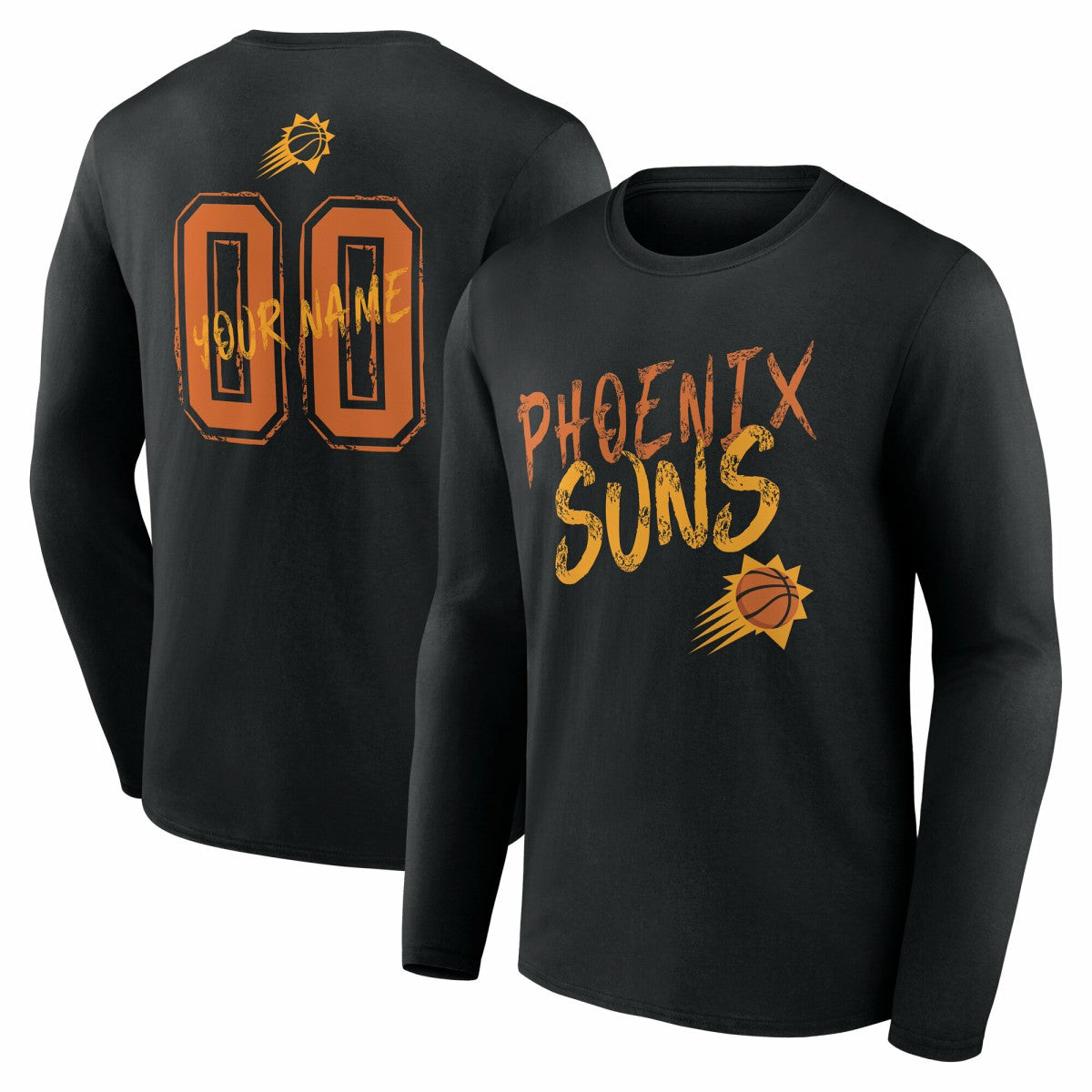 Phoenix Suns Hustle Custom Long Sleeve T-Shirt Black