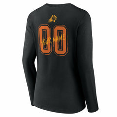 Phoenix Suns Women's Hustle Custom Long Sleeve V-Neck T-Shirt Black