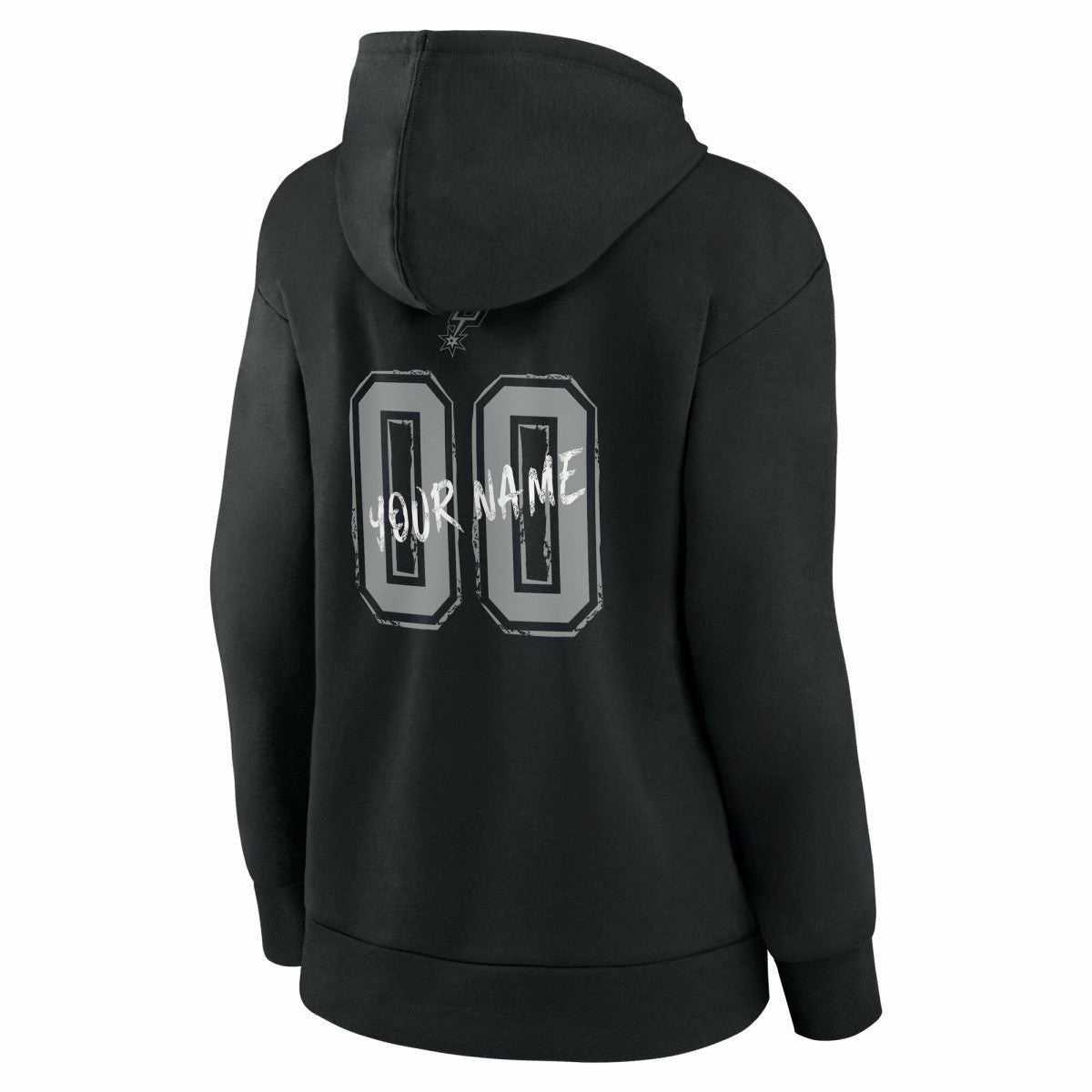 San Antonio Spurs Women's Hustle Custom Pullover Hoodie Black