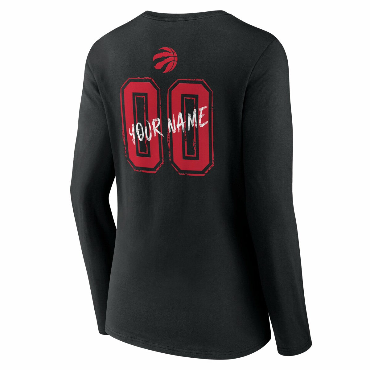Toronto Raptors Women's Hustle Custom Long Sleeve V-Neck T-Shirt Black