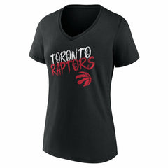 Toronto Raptors Women's Hustle Custom V-Neck T-Shirt Black