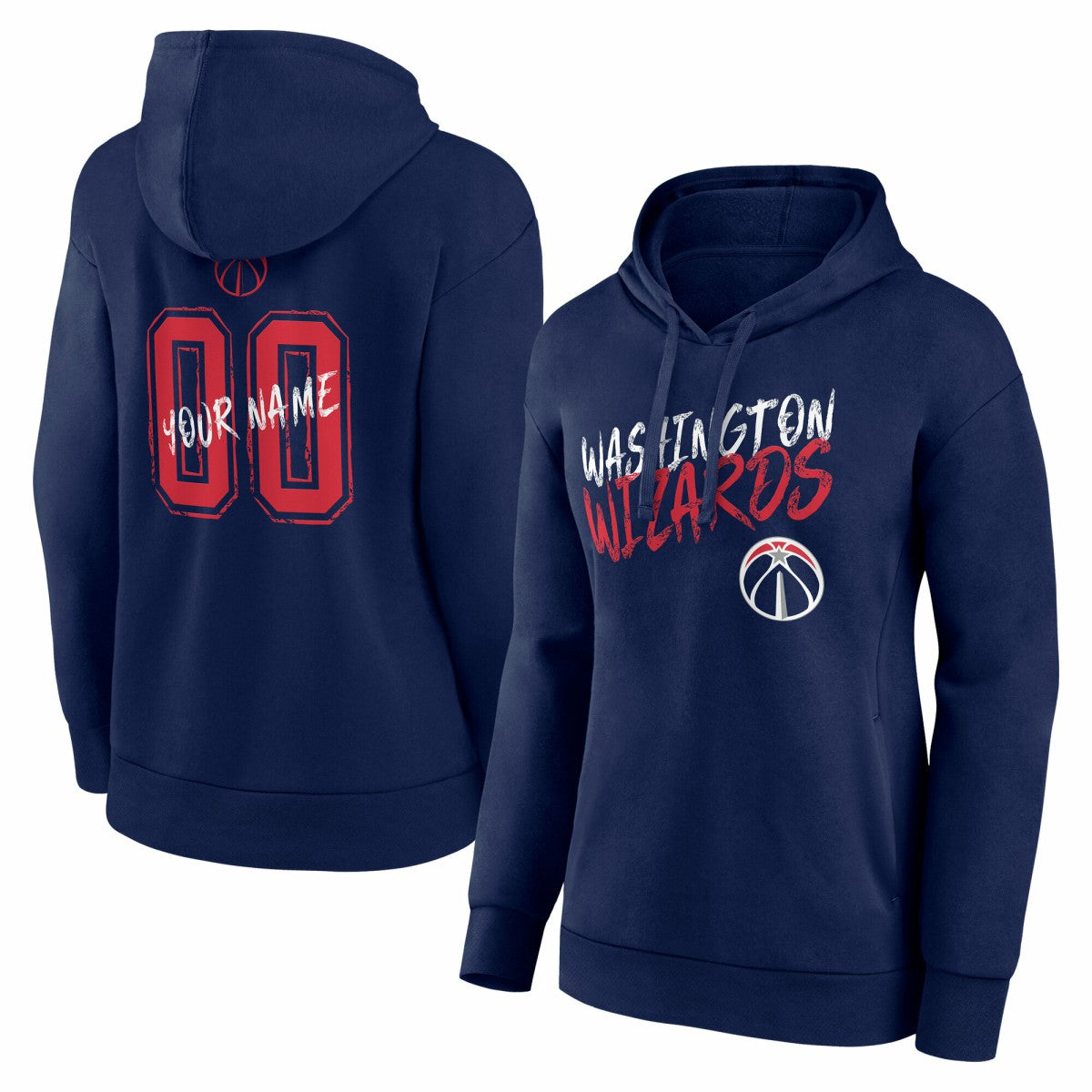 Washington Wizards Women's Hustle Custom Pullover Hoodie Navy