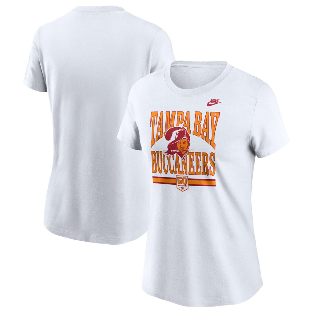 Tampa Bay Buccaneers Women's 50th Season T-Shirt - White - Nike