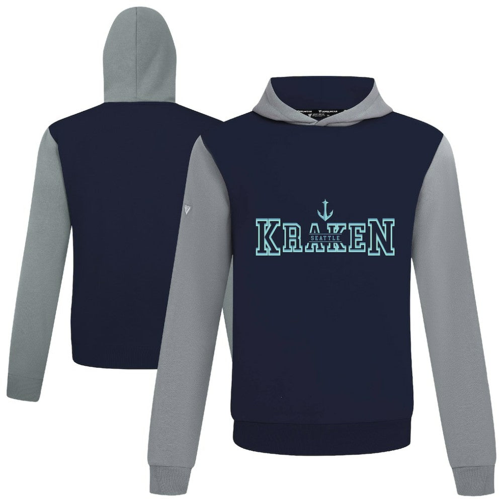 Seattle Kraken Levelwear Ultimate Journey Pullover Hoodie - Deep Sea Blue/Gray | NHL online