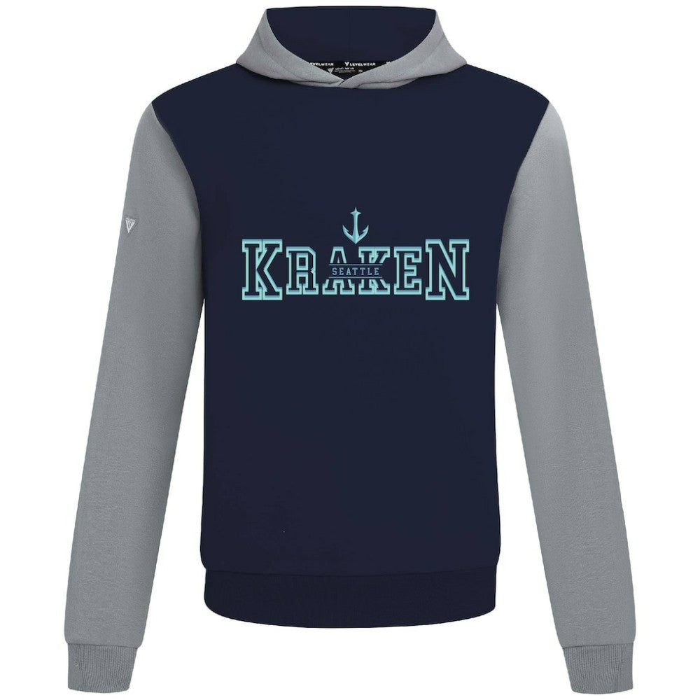 Seattle Kraken Levelwear Ultimate Journey Pullover Hoodie - Deep Sea Blue/Gray | NHL online