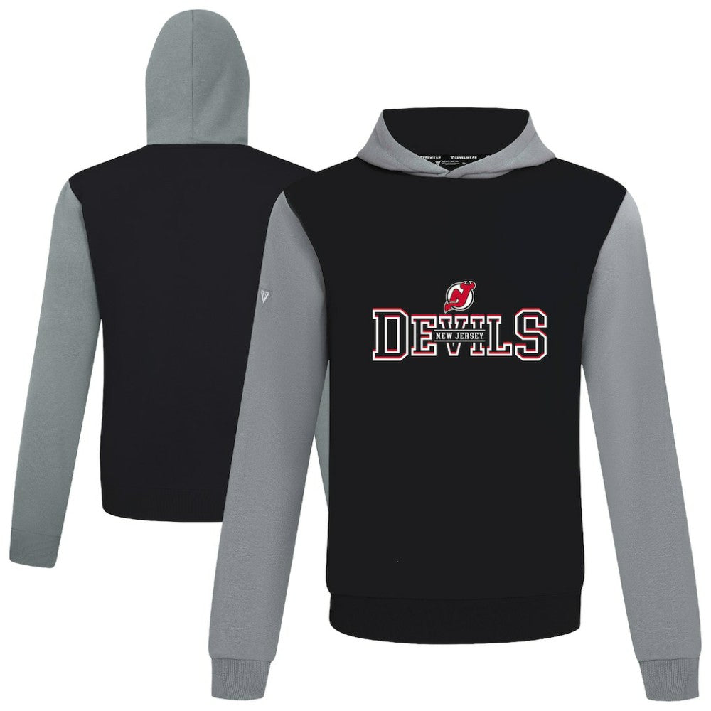 New Jersey Devils Levelwear Ultimate Journey Pullover Hoodie - Black/Gray | NHL online