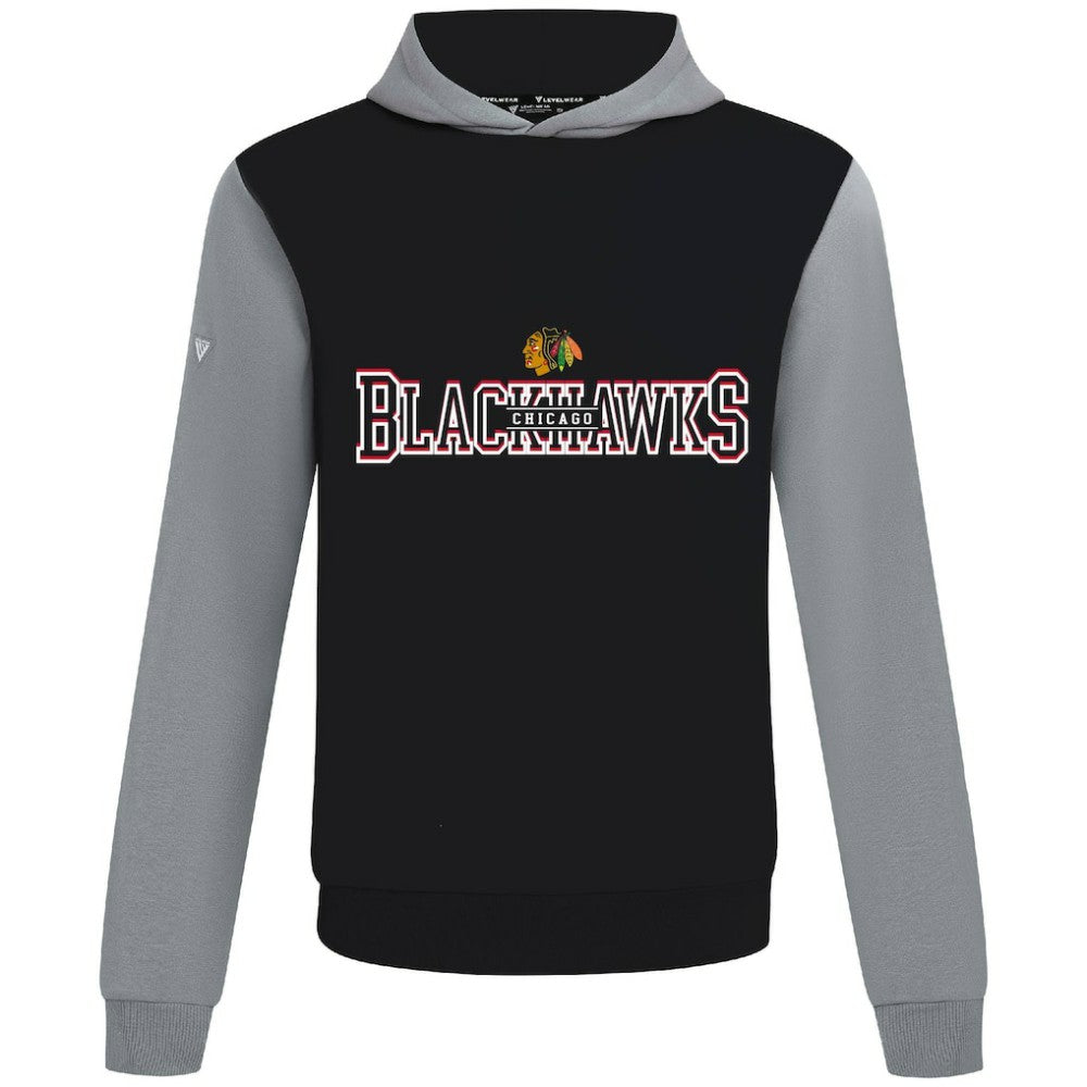 Chicago Blackhawks Levelwear Ultimate Journey Pullover Hoodie - Black/Gray | NHL sale