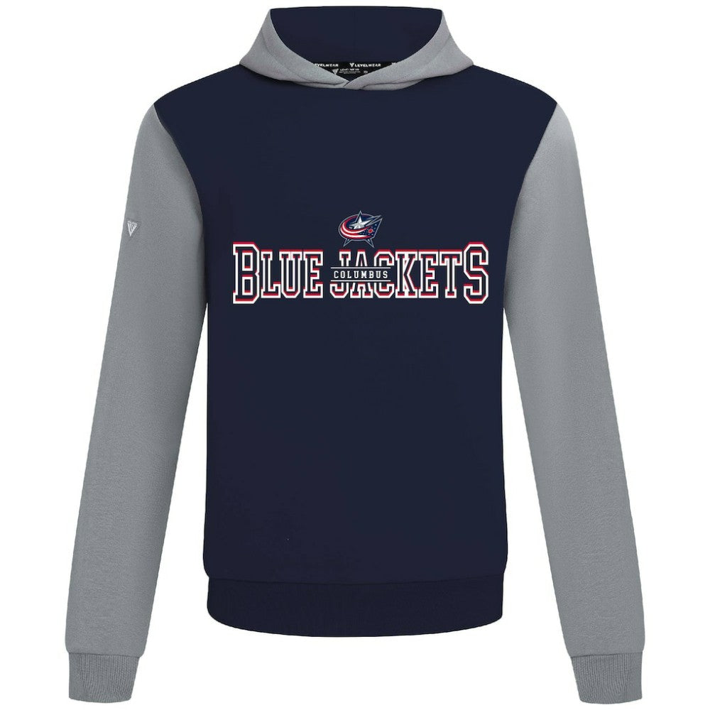 Columbus Blue Jackets Levelwear Ultimate Journey Pullover Hoodie - Navy/Gray | NHL Lifestyle