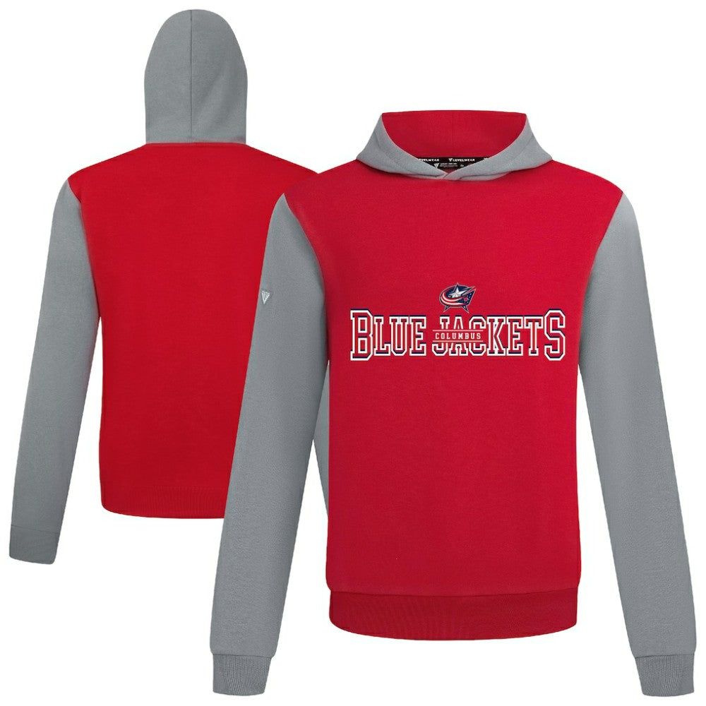 Columbus Blue Jackets Levelwear Ultimate Journey Pullover Hoodie - Red/Gray | NHL sale