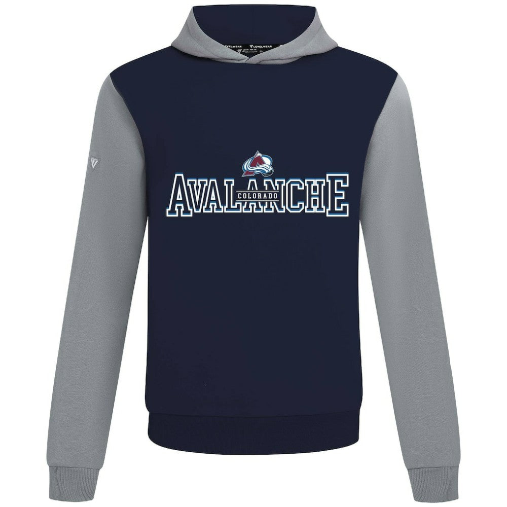 Colorado Avalanche Levelwear Ultimate Journey Pullover Hoodie - Navy/Gray | NHL Clearance