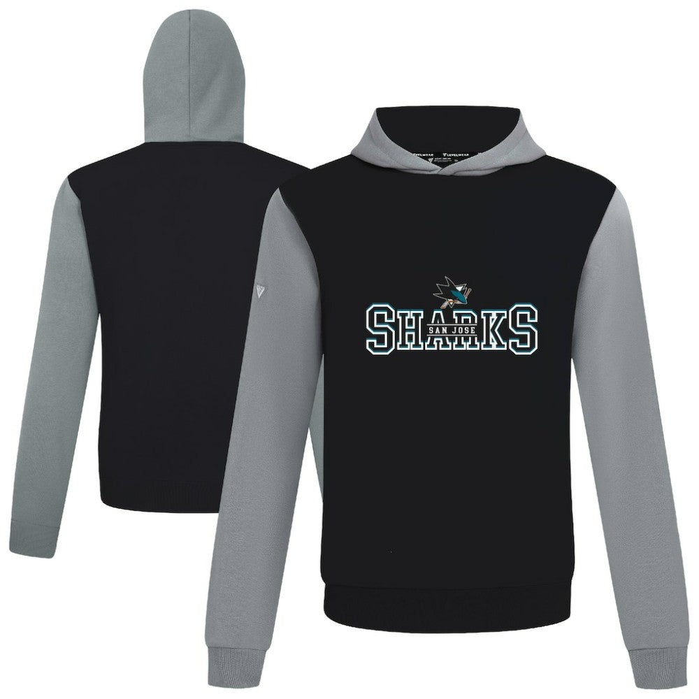 San Jose Sharks Levelwear Ultimate Journey Pullover Hoodie - Black/Gray | NHL Lifestyle