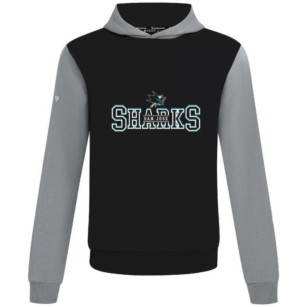 San Jose Sharks Levelwear Ultimate Journey Pullover Hoodie - Black/Gray | NHL Lifestyle