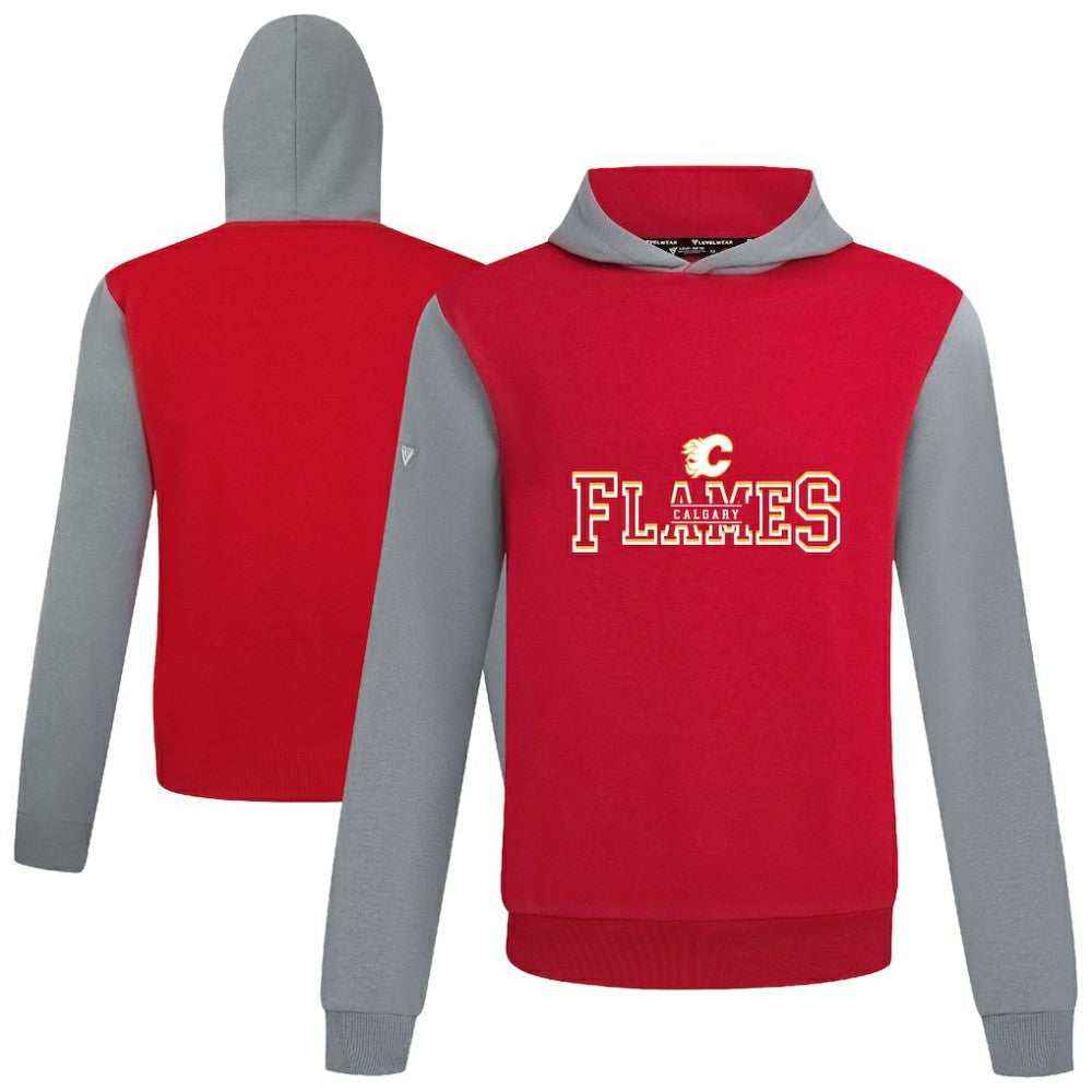 Calgary Flames Levelwear Ultimate Journey Pullover Hoodie - Red/Gray | NHL Lifestyle