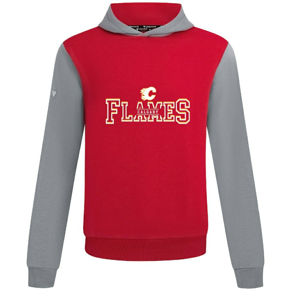 Calgary Flames Levelwear Ultimate Journey Pullover Hoodie - Red/Gray | NHL Lifestyle
