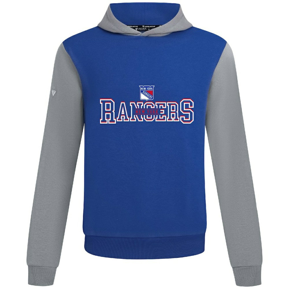New York Rangers Levelwear Ultimate Journey Pullover Hoodie - Blue/Gray | NHL discount