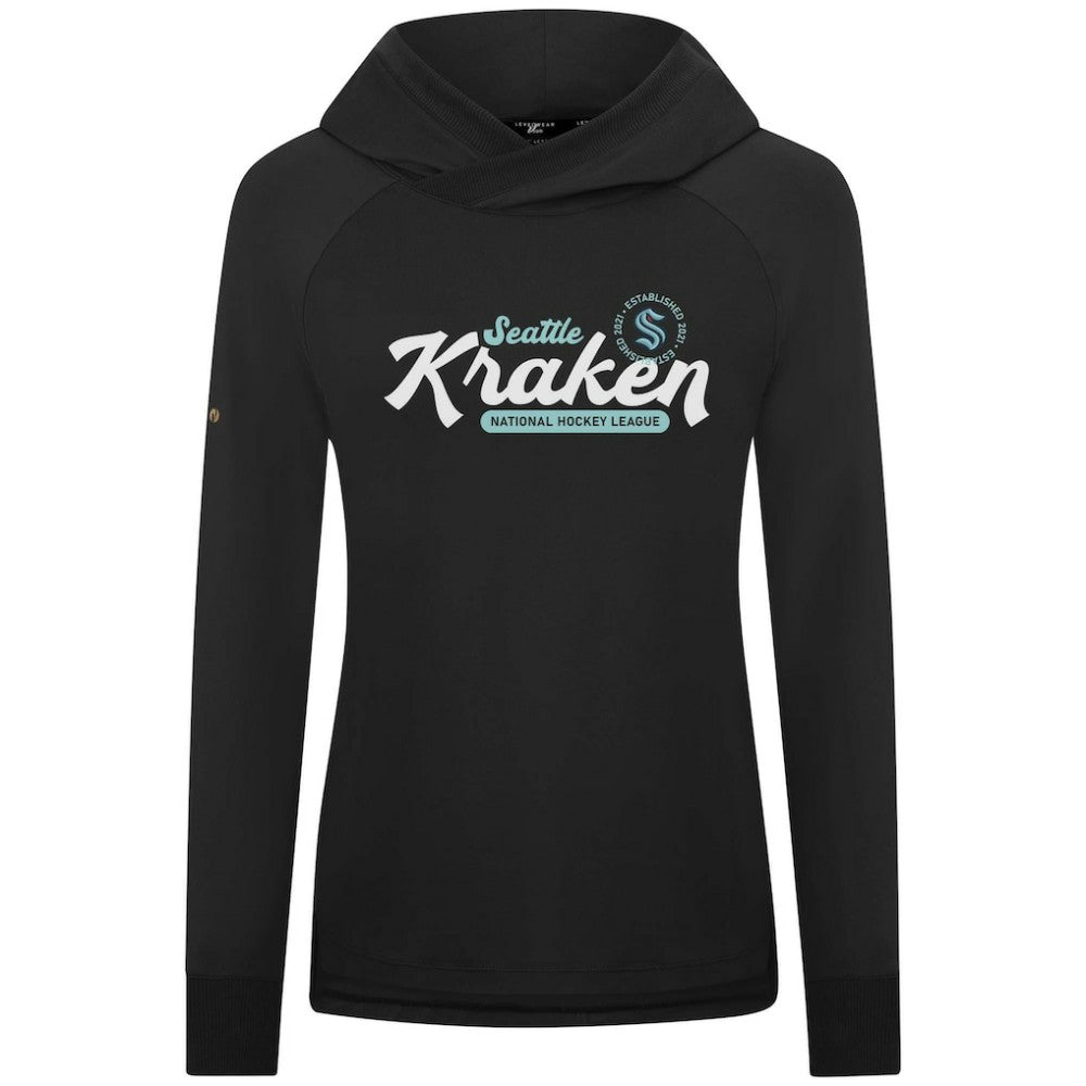 Seattle Kraken Levelwear Women's Slender Monument Raglan Pullover Hoodie - Black | NHL discount