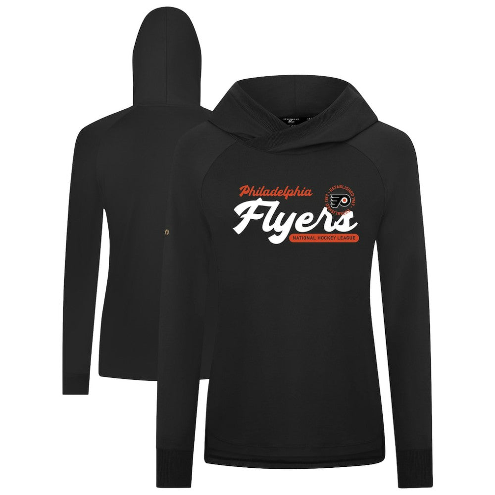 Philadelphia Flyers Levelwear Women's Slender Monument Raglan Pullover Hoodie - Black | NHL sale