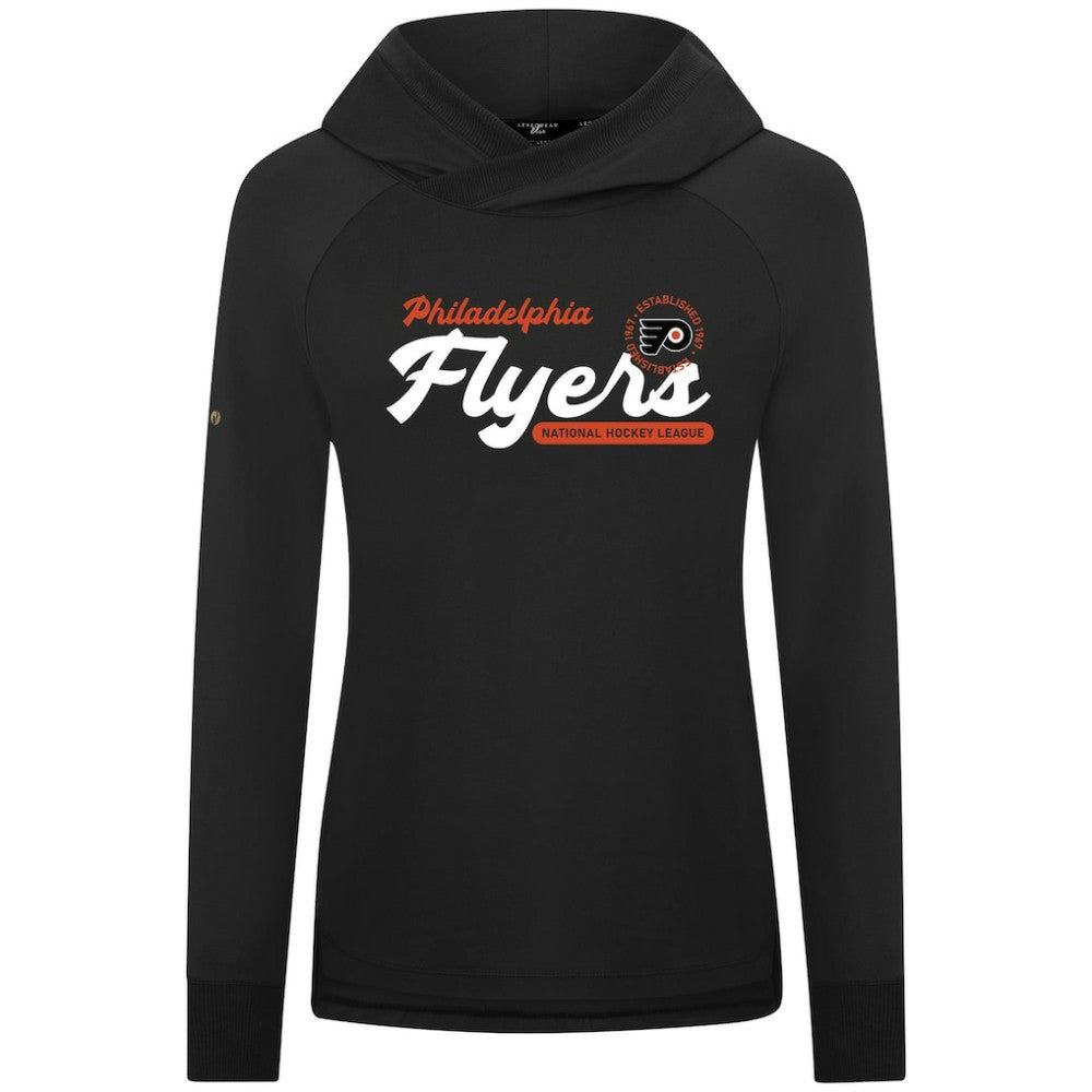 Philadelphia Flyers Levelwear Women's Slender Monument Raglan Pullover Hoodie - Black | NHL sale