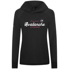 Colorado Avalanche Levelwear Women's Slender Monument Raglan Pullover Hoodie - Black | NHL Lifestyle