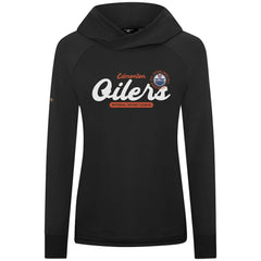 Edmonton Oilers Levelwear Women's Slender Monument Raglan Pullover Hoodie - Black | NHL discount