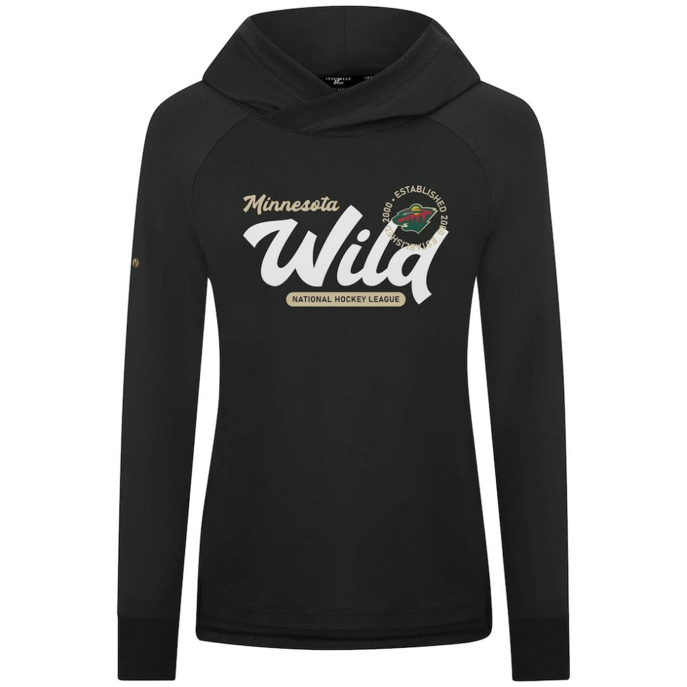 Minnesota Wild Levelwear Women's Slender Monument Raglan Pullover Hoodie - Black | NHL online