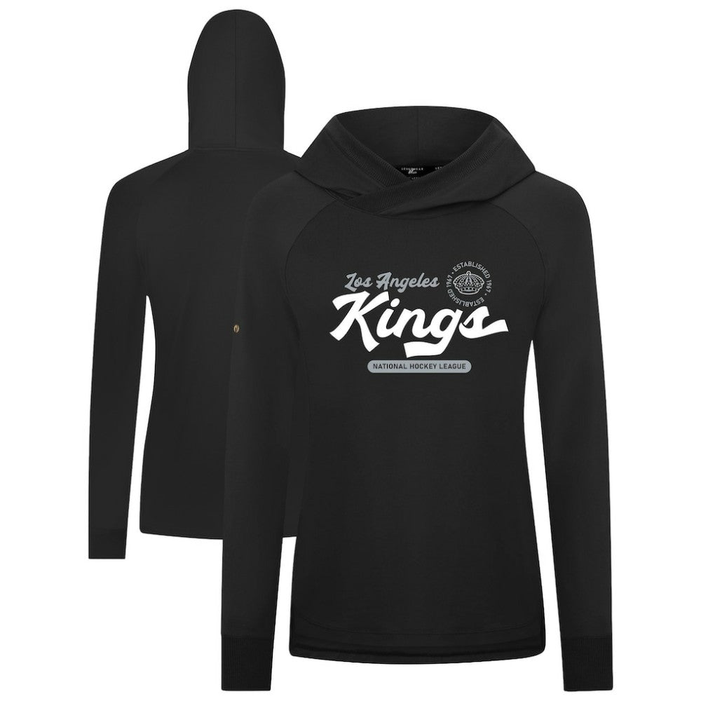 Los Angeles Kings Levelwear Women's Slender Monument Raglan Pullover Hoodie - Black | NHL discount
