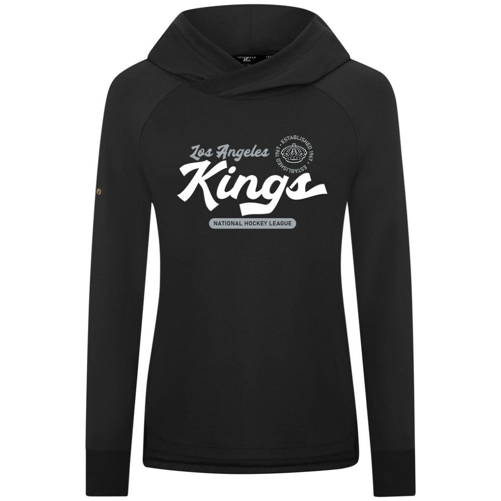 Los Angeles Kings Levelwear Women's Slender Monument Raglan Pullover Hoodie - Black | NHL discount