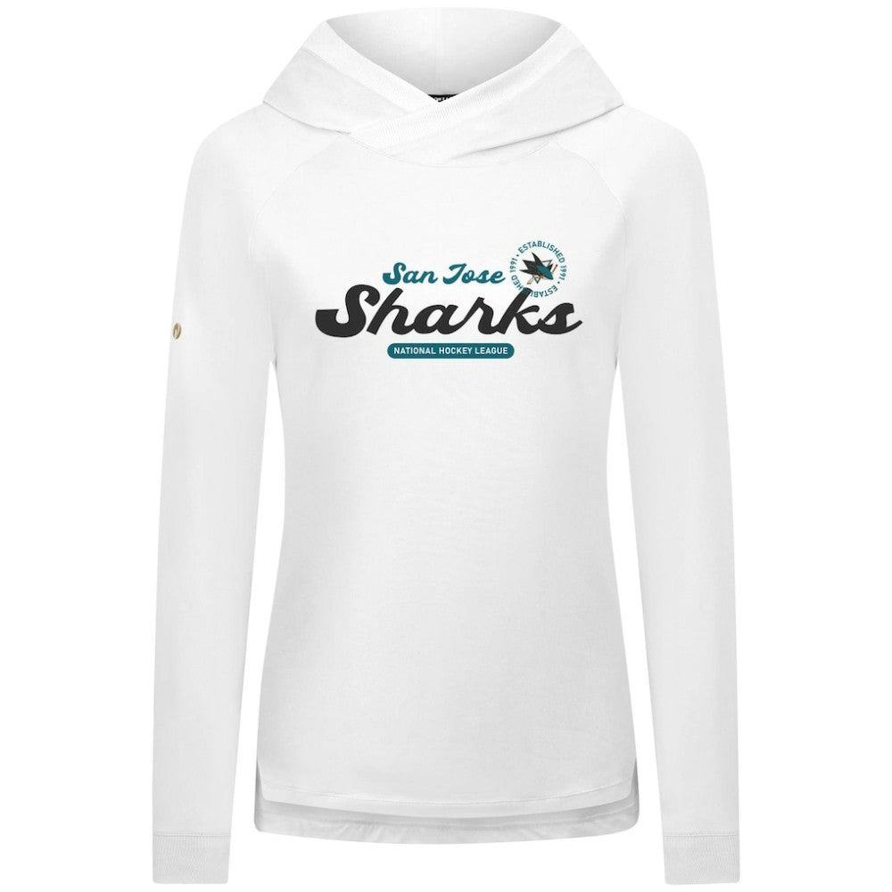 San Jose Sharks Levelwear Women's Slender Monument Raglan Pullover Hoodie - White | NHL discount