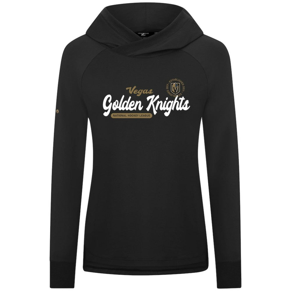 Vegas Golden Knights Levelwear Women's Slender Monument Raglan Pullover Hoodie - Black | NHL sale