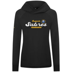 Buffalo Sabres Levelwear Women's Slender Monument Raglan Pullover Hoodie - Black | NHL Lifestyle