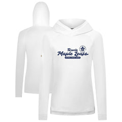 Toronto Maple Leafs Levelwear Women's Slender Monument Raglan Pullover Hoodie - White | NHL sale