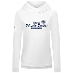 Toronto Maple Leafs Levelwear Women's Slender Monument Raglan Pullover Hoodie - White | NHL sale