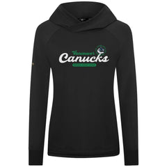 Vancouver Canucks Levelwear Women's Slender Monument Raglan Pullover Hoodie - Black | NHL sale