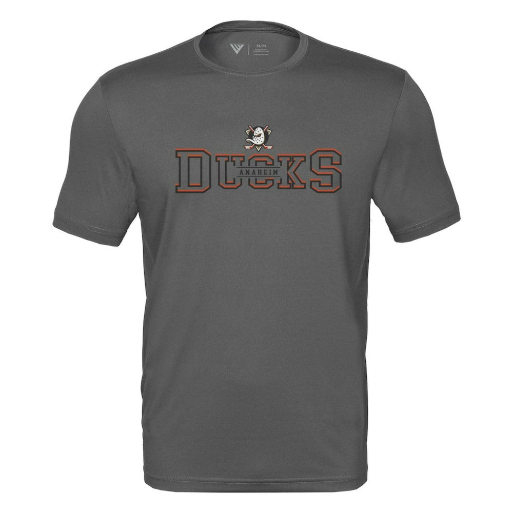 Anaheim Ducks Levelwear Anthem Journey Performance T-Shirt - Charcoal | NHL Clearance