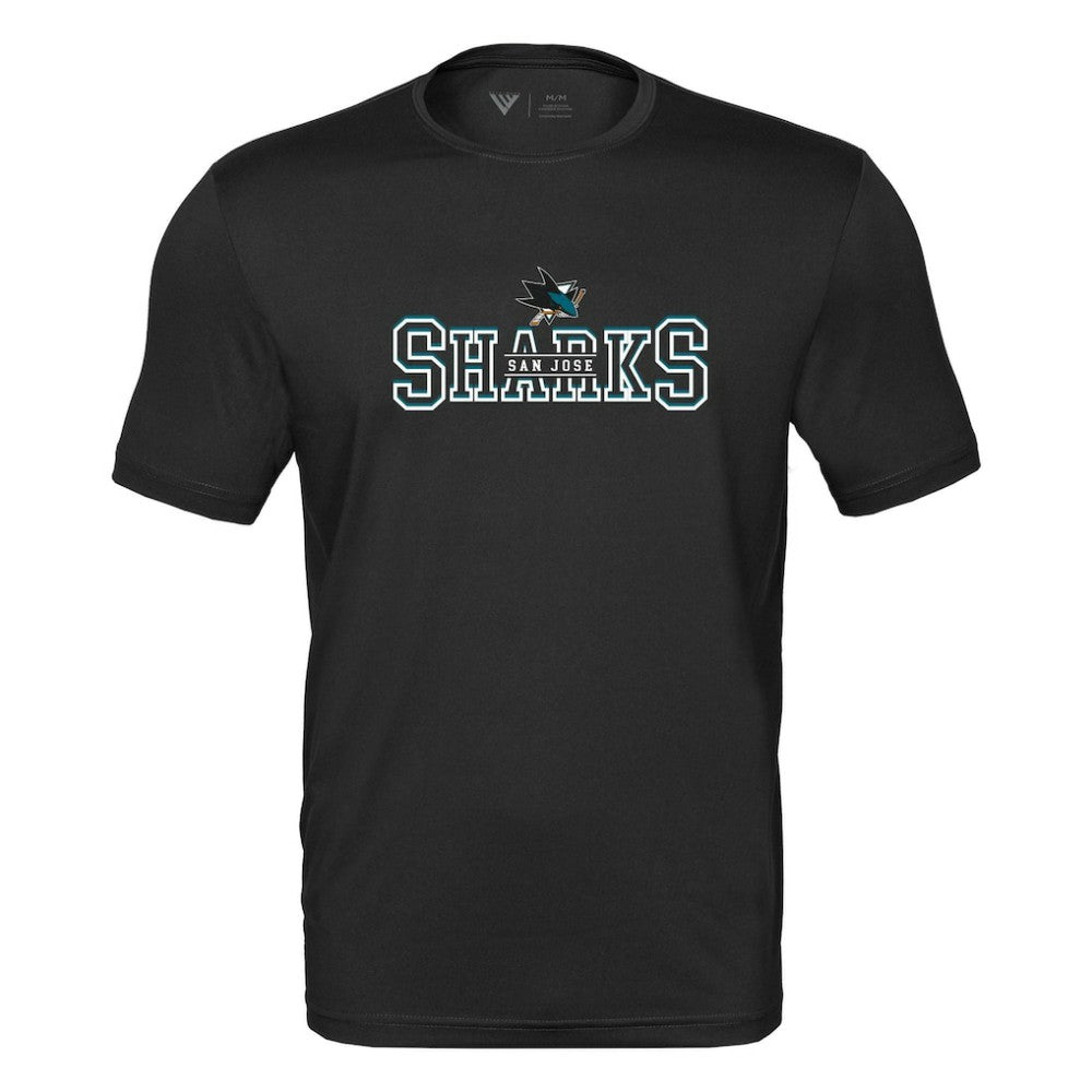 San Jose Sharks Levelwear Anthem Journey Performance T-Shirt - Black | NHL online