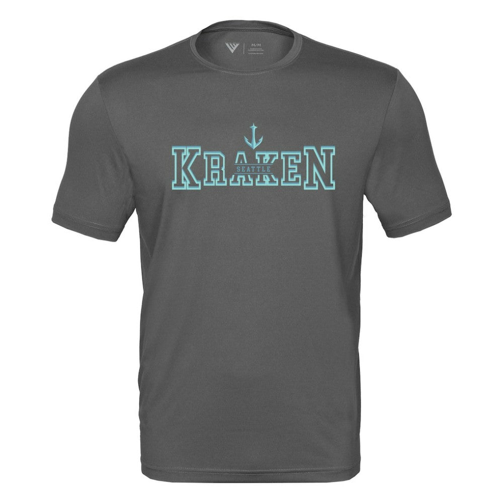 Seattle Kraken Levelwear Anthem Journey Performance T-Shirt - Charcoal | NHL Lifestyle