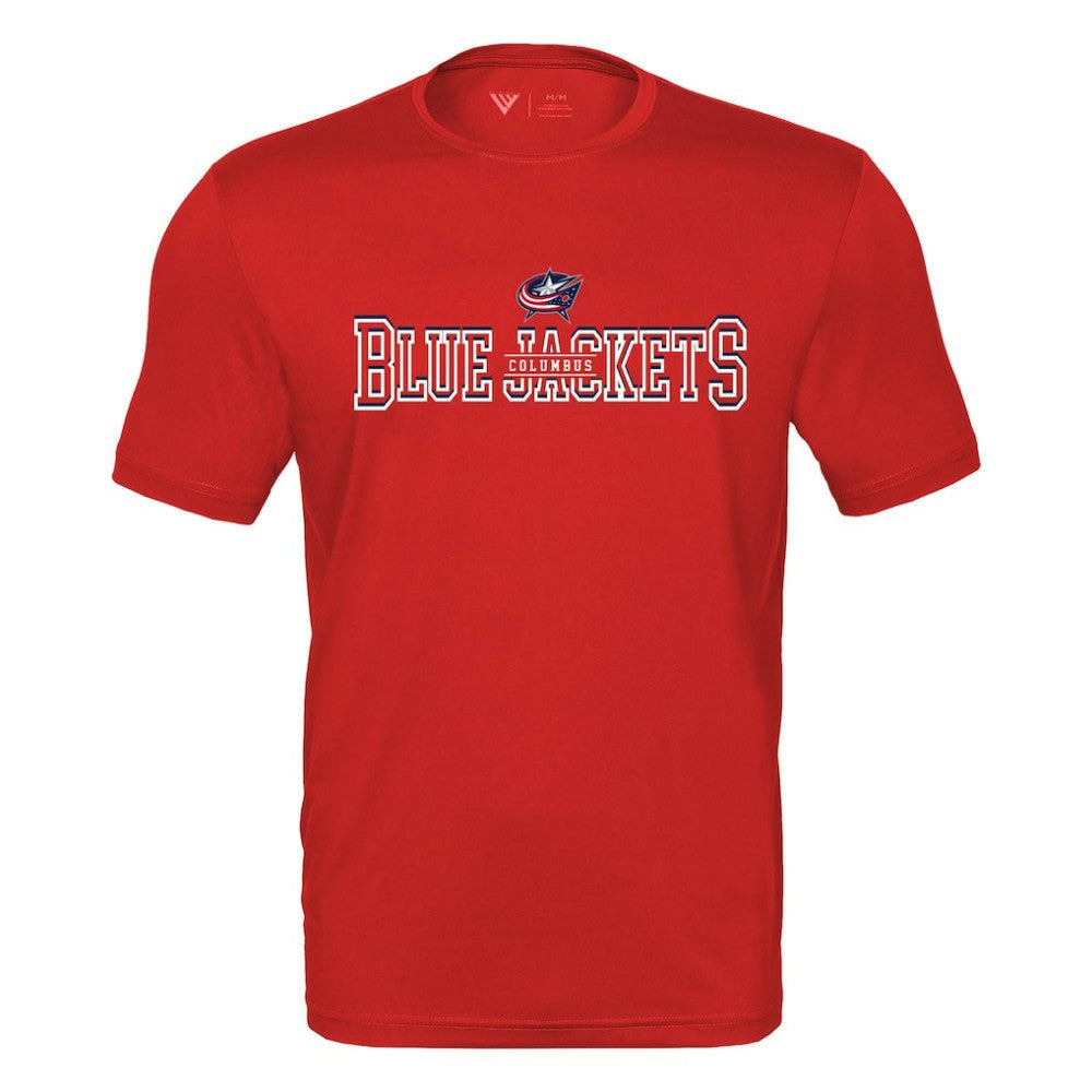 Columbus Blue Jackets Levelwear Anthem Journey Performance T-Shirt - Red | NHL Lifestyle