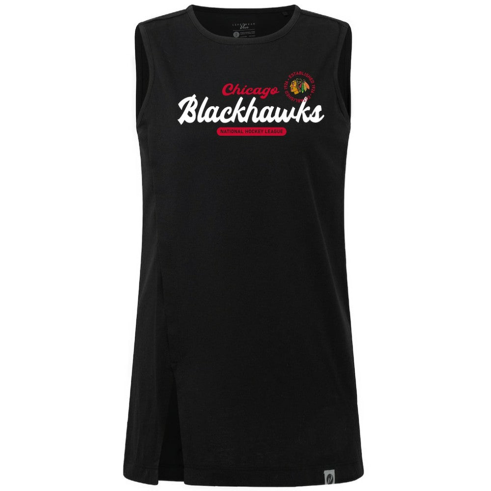 Chicago Blackhawks Levelwear Women's Influx Monument Tank Top - Black | NHL sale
