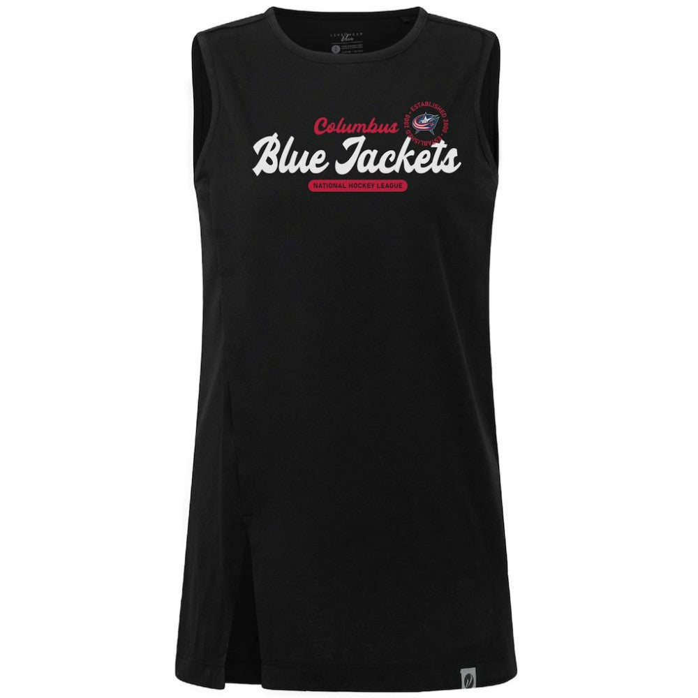 Columbus Blue Jackets Levelwear Women's Influx Monument Tank Top - Black | NHL online