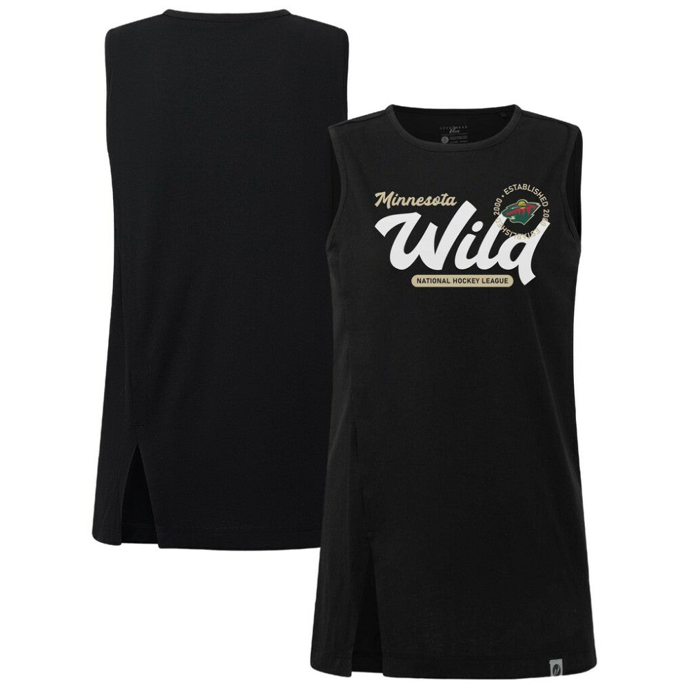 Minnesota Wild Levelwear Women's Influx Monument Tank Top - Black | NHL Clearance