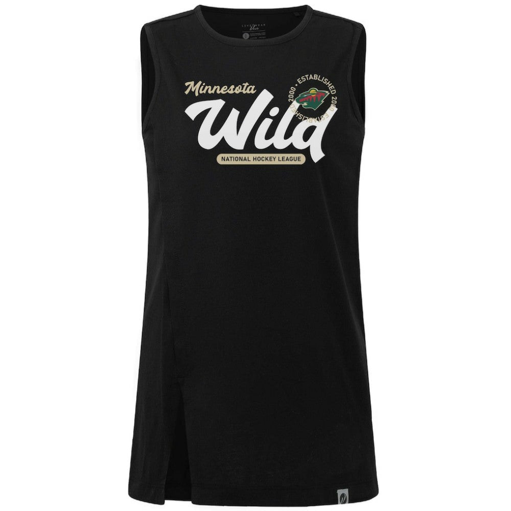 Minnesota Wild Levelwear Women's Influx Monument Tank Top - Black | NHL Clearance