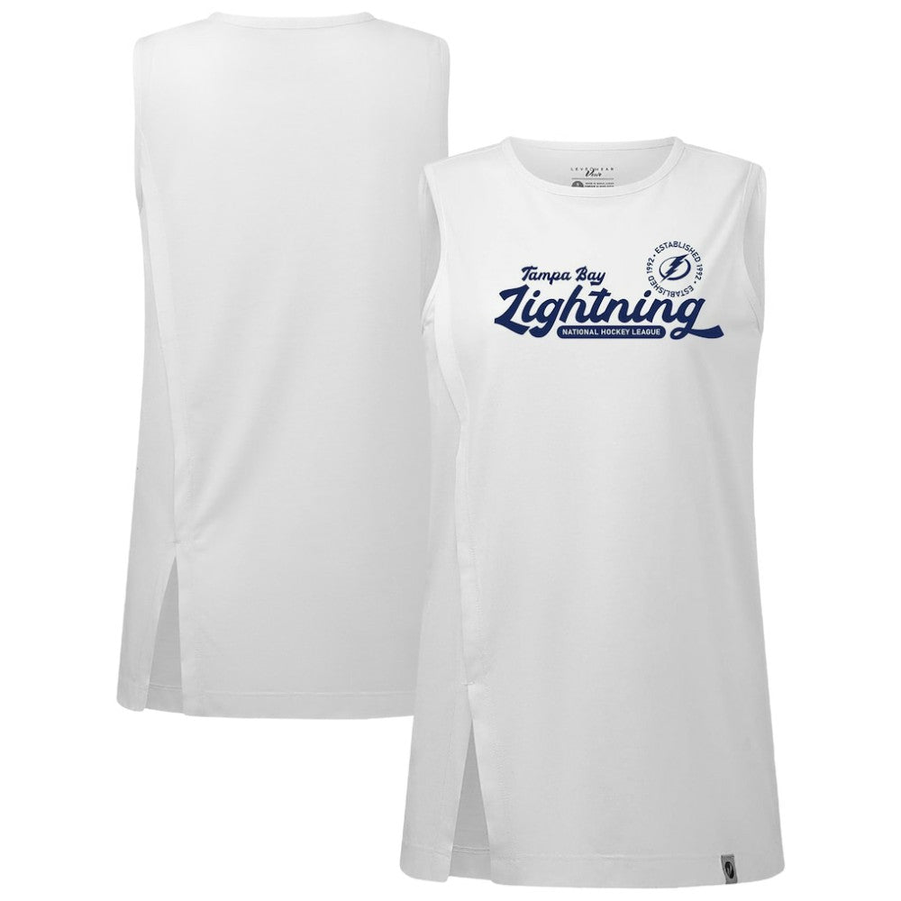 Tampa Bay Lightning Levelwear Women's Influx Monument Tank Top - White | NHL Lifestyle