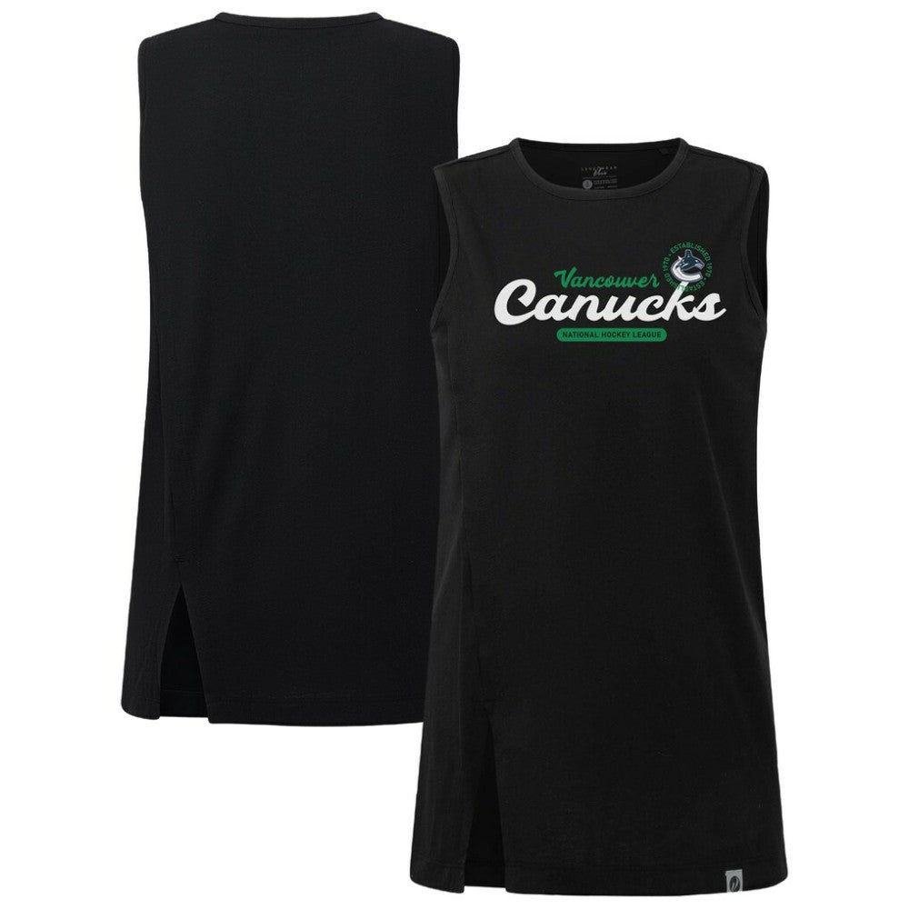 Vancouver Canucks Levelwear Women's Influx Monument Tank Top - Black | NHL sale