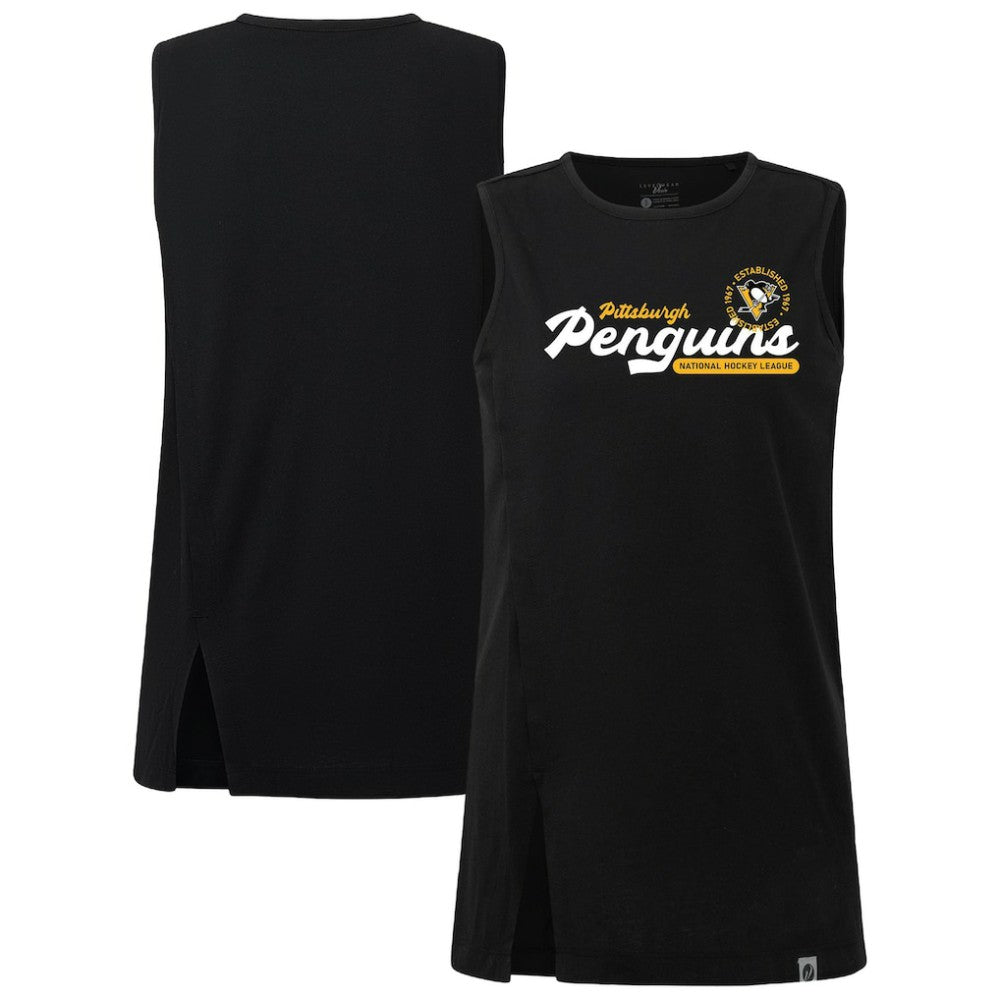 Pittsburgh Penguins Levelwear Women's Influx Monument Tank Top - Black | NHL Clearance