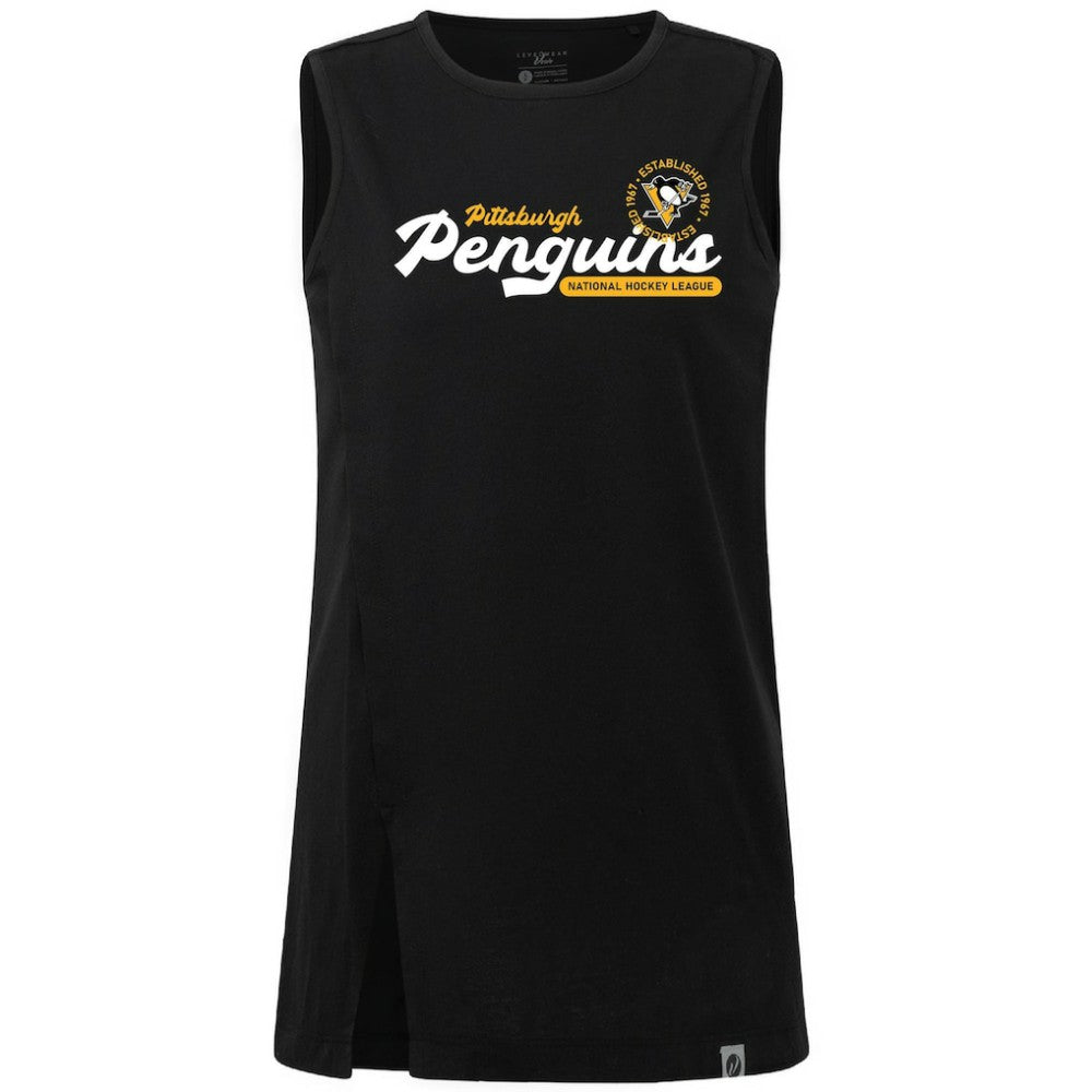 Pittsburgh Penguins Levelwear Women's Influx Monument Tank Top - Black | NHL Clearance